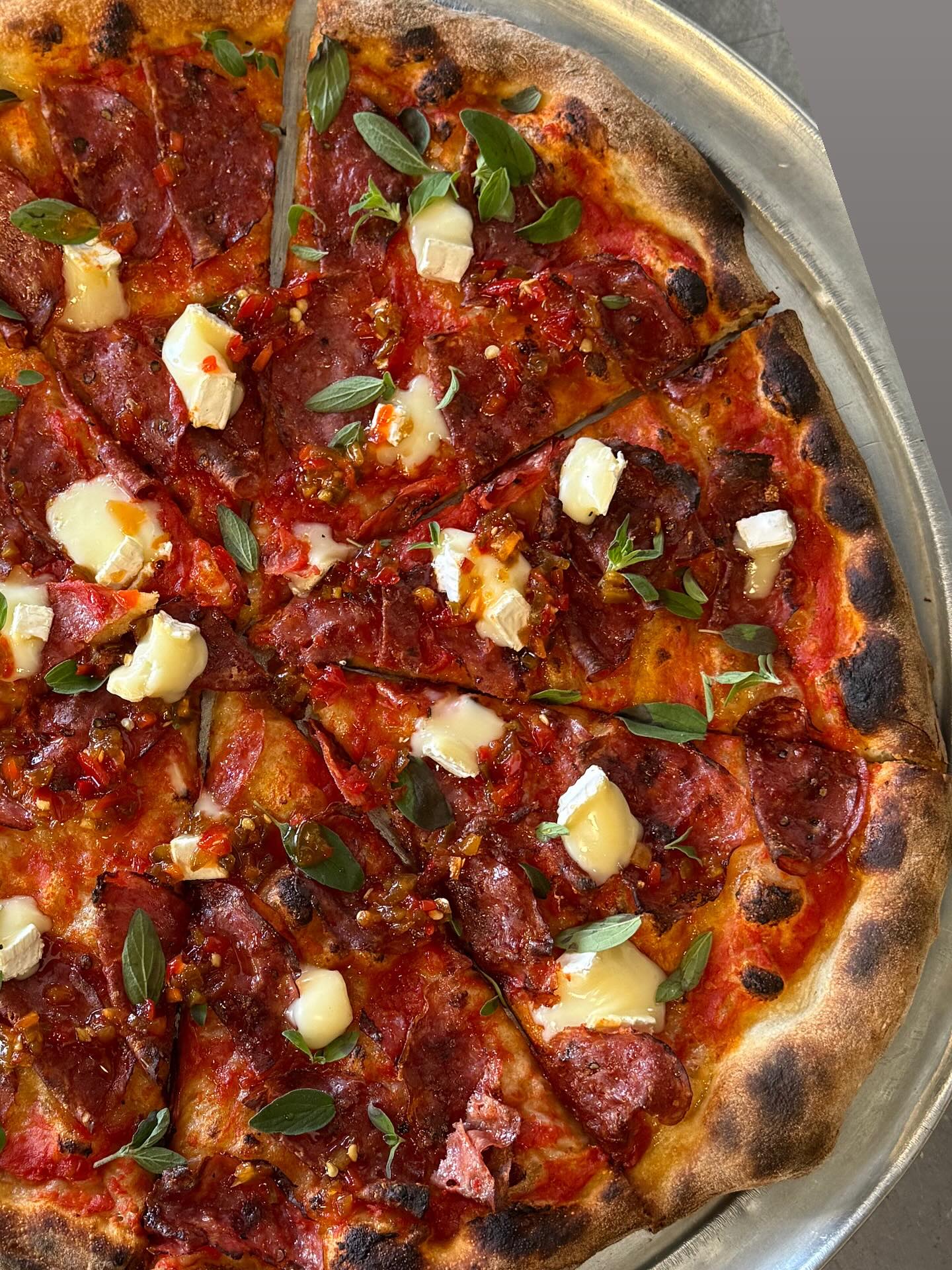 Zephyr's soppressata pizza