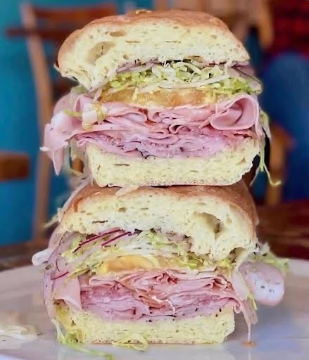 Stacked deli sandwich